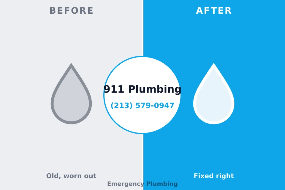 Before and after: plumbing repair Davenport, WA